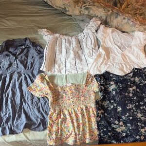 Floral and Striped Women's Blouse Collection